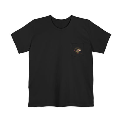 Pocket T‑Shirt — 'Coffee Before Talkie' Retro Coffee Pocket Tee