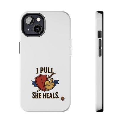 Phone Case — "I Pull, She Heals" RPG Couple Gaming Protective Case
