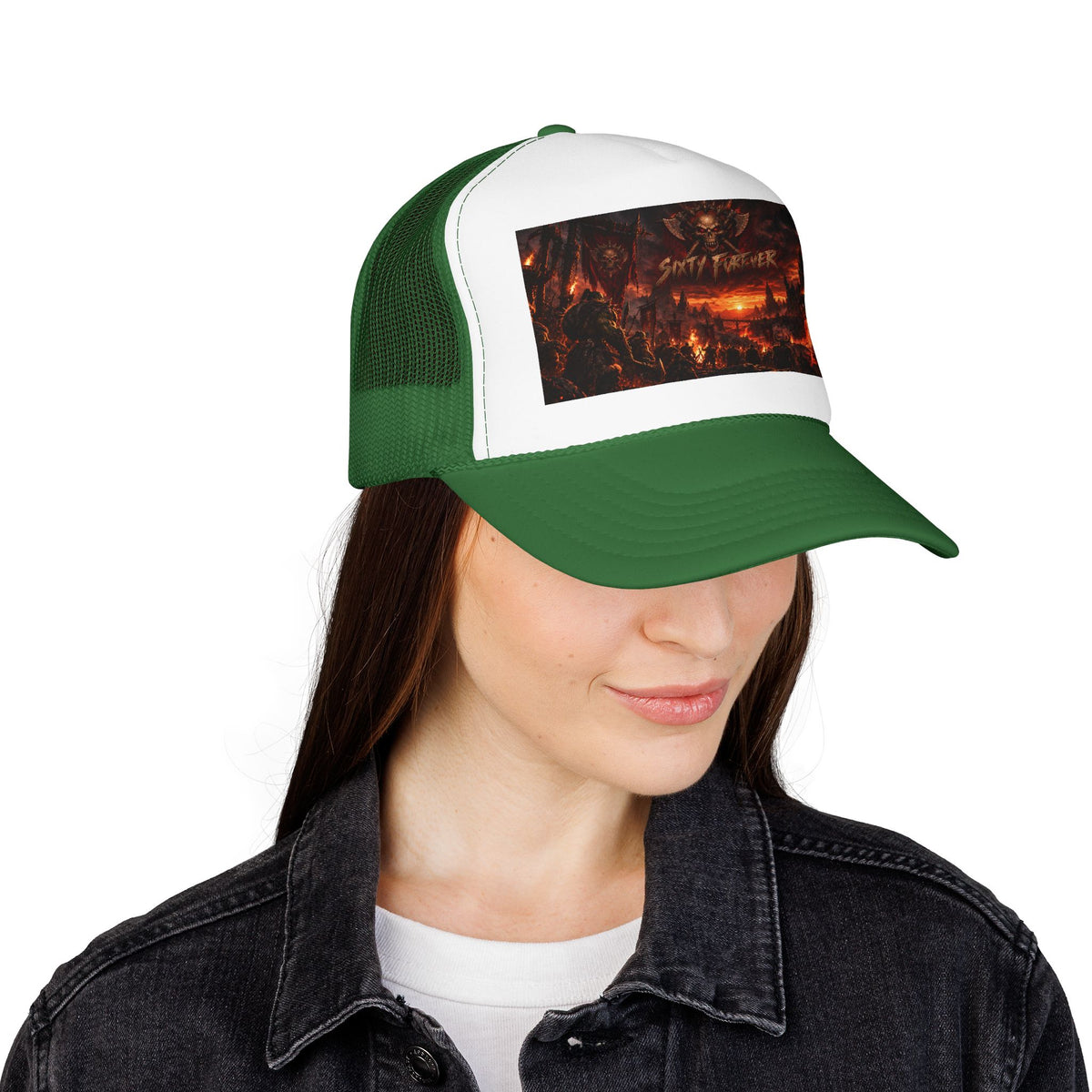Foam Trucker Hat — Dark Fantasy 'Satanic' Apocalypse Graphic Cap