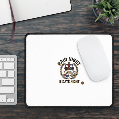 Raid Night Is Date Night Gaming Mouse Pad — Funny Gamer Couple Desk Mat