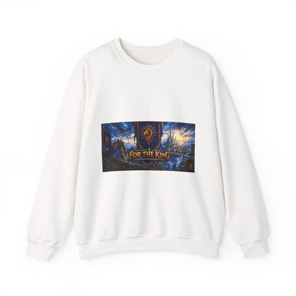 For the King Crewneck Sweatshirt – Medieval Fantasy Gaming Design