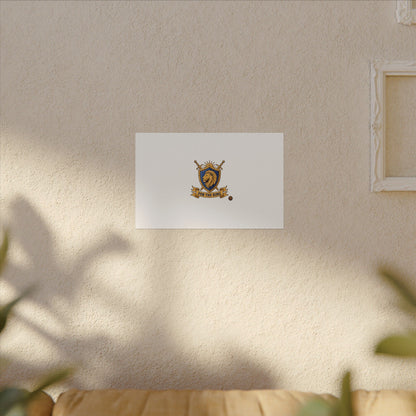 Lion Crest Watercolor Poster — 'Bow to the King' Matte Art Print