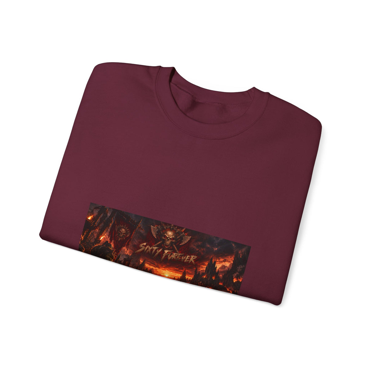 Crewneck Sweatshirt — Dark Fantasy 'Enjoy The Flames' Graphic