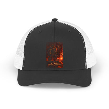 Trucker Hat - Retro Sunset Palm 'Stay Forever' Mesh Cap