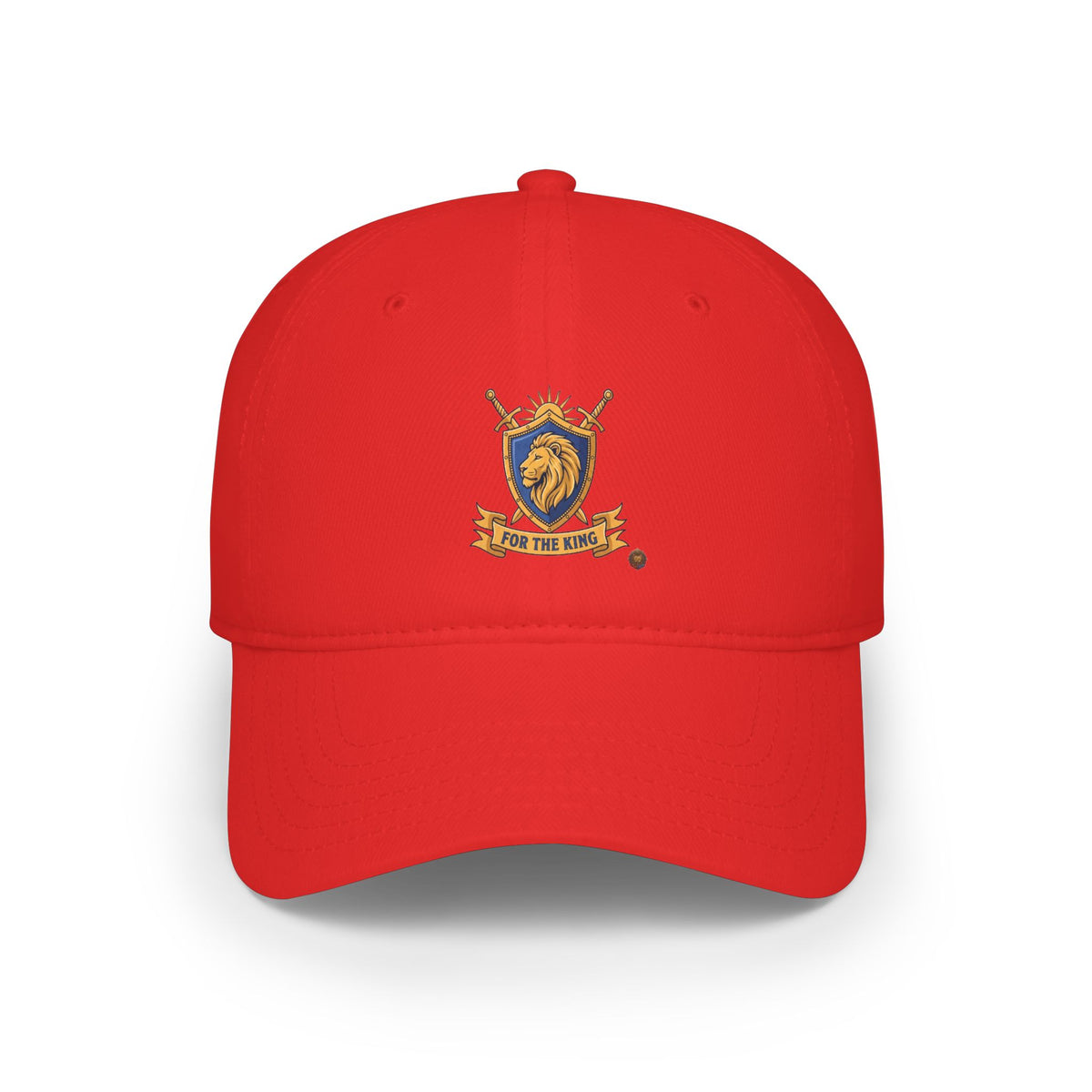 Lion Crest Cap — "For The King" Low Profile Baseball Hat