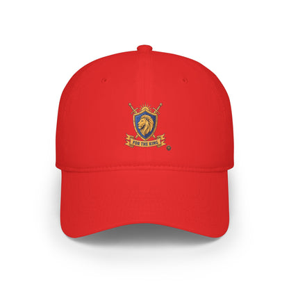 Lion Crest Cap — "For The King" Low Profile Baseball Hat