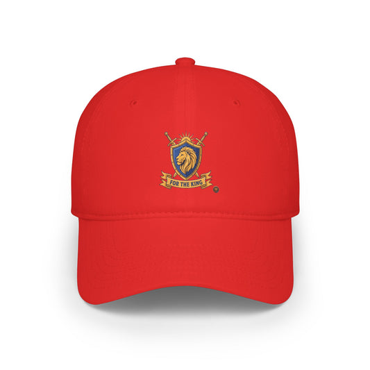 Lion Crest Cap — "For The King" Low Profile Baseball Hat