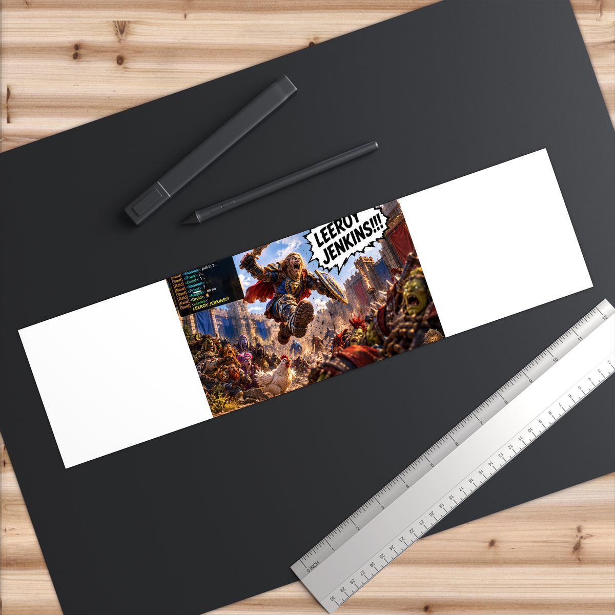 Bumper Sticker — 'Leeroy Jenkins!!' Gaming Meme Sticker