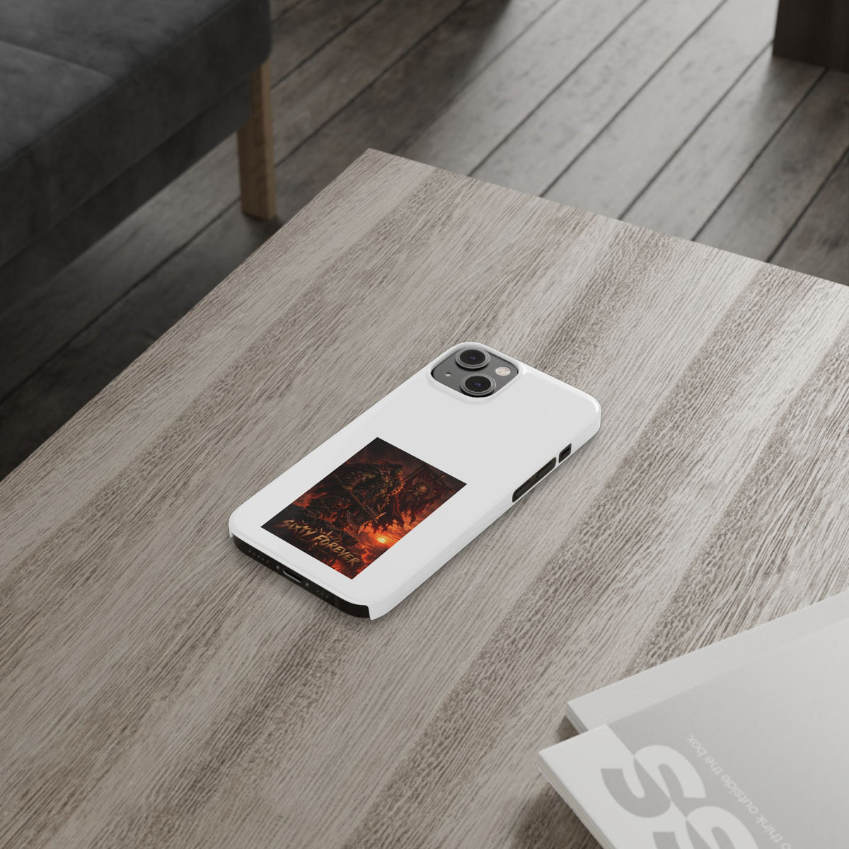 Slim Phone Case — Dark Viking Warrior 'Sixty Forever' Graphic