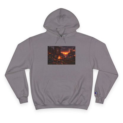Champion Hoodie — Sunset Cityscape Graphic Hoodie