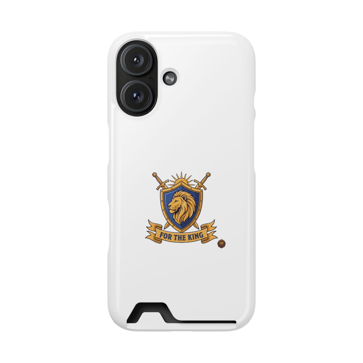 Lion Crest Phone Card Case — 'For The King' Slim Wallet Phone Case