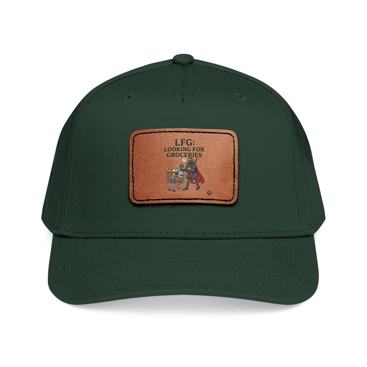 Leather Patch Baseball Cap — 'Need More Greens' Garden Hat