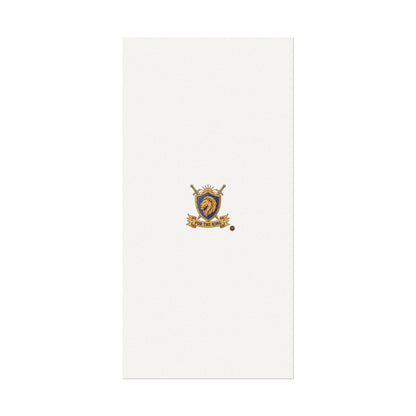 Lion Crest Watercolor Poster — 'Bow to the King' Matte Art Print