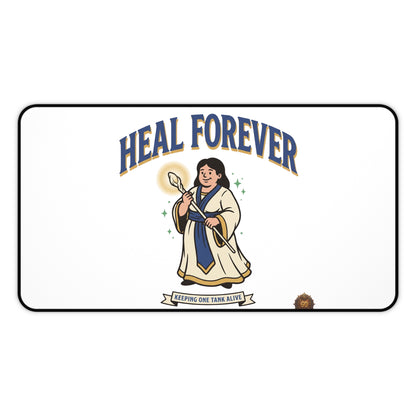 Heal Forever Desk Mat — Inspirational Healer Illustration Mouse Pad