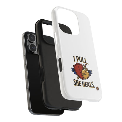 Phone Case — "I Pull, She Heals" RPG Couple Gaming Protective Case