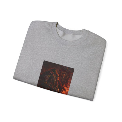 Crewneck Sweatshirt — Dark Fantasy Inferno Graphic with “Stay Forever” Text