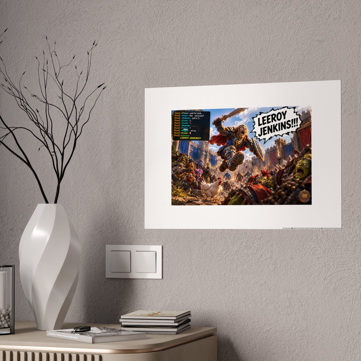 Gloss Poster — 'Leeroy Jenkins' Fantasy Gaming Print