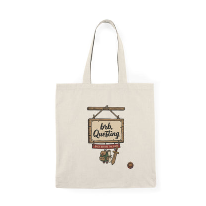Questing Tote Bag - "brb. Questing" Adventure Shopper