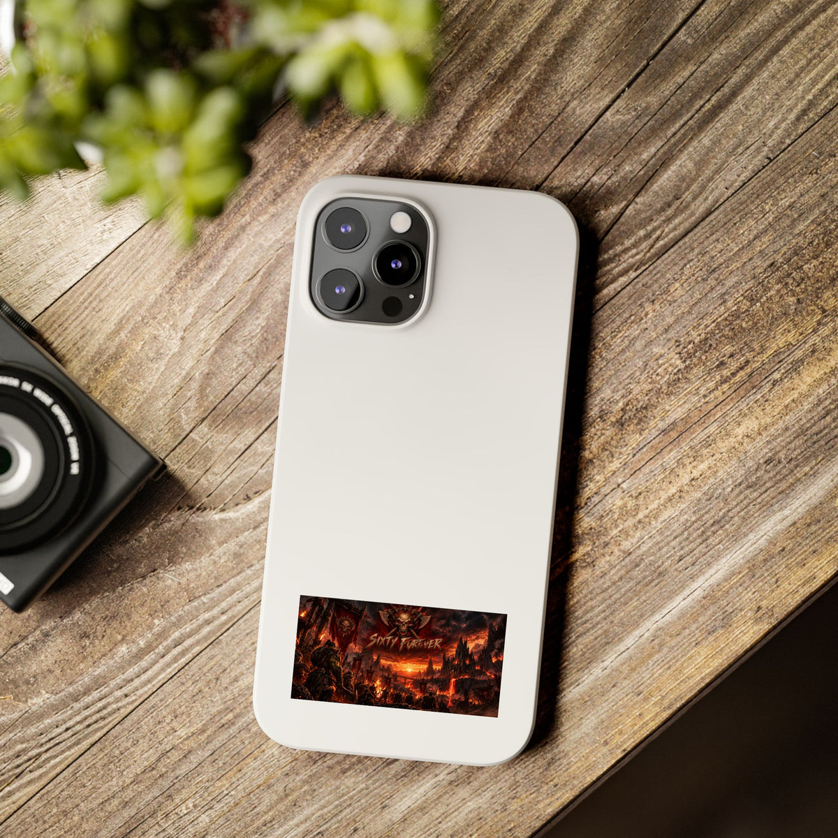 Slim Phone Case — Dark Fantasy Cityscape "Soft Panic" Design
