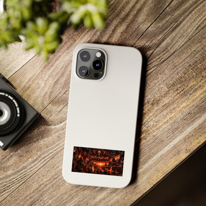 Slim Phone Case — Dark Fantasy Cityscape "Soft Panic" Design