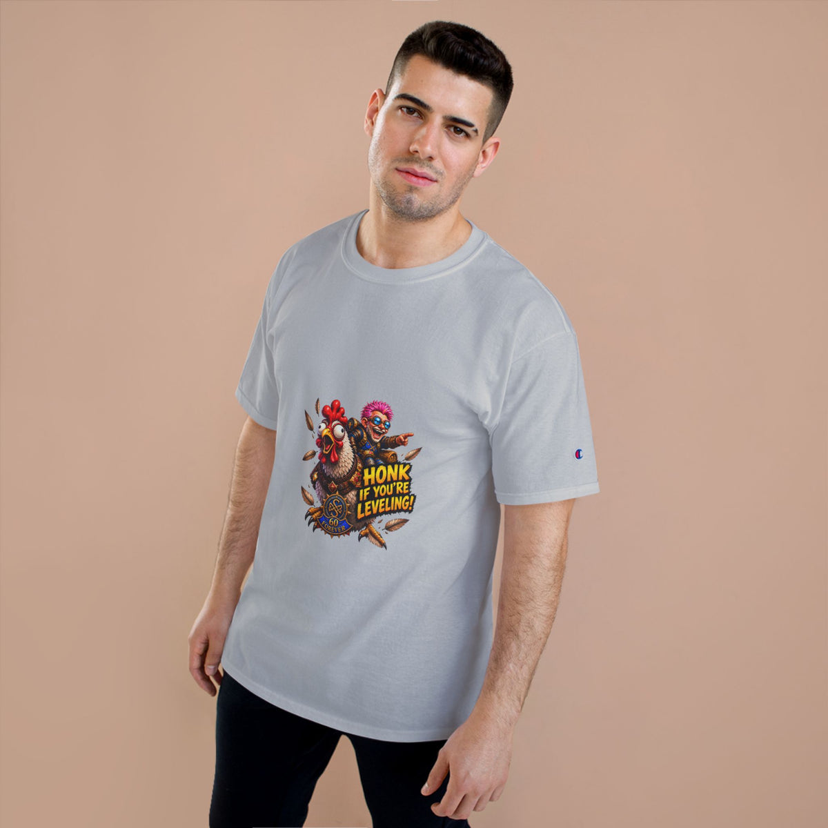 Gamer Chicken "Honk If You’re Leveling" T‑Shirt