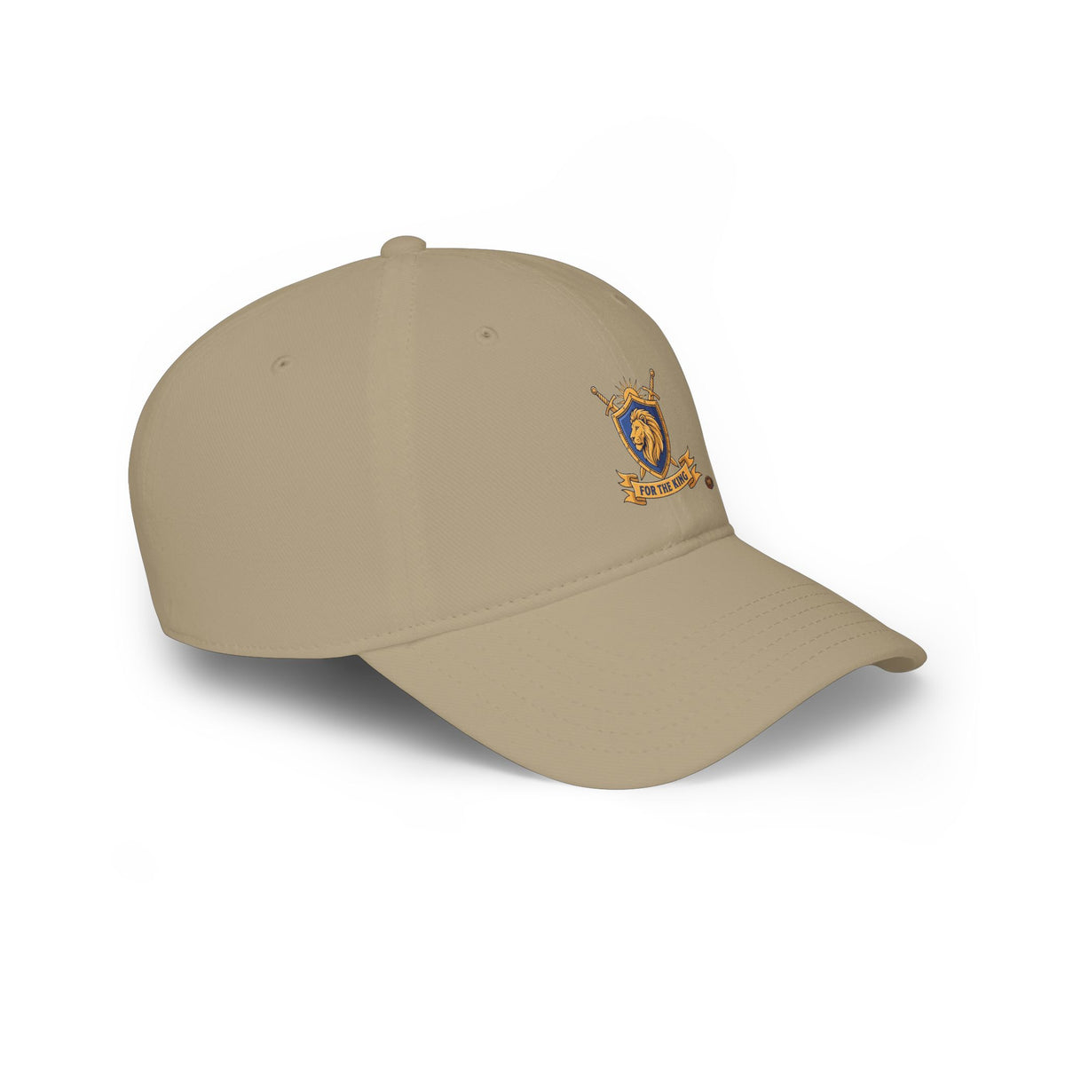 Lion Crest Cap — "For The King" Low Profile Baseball Hat