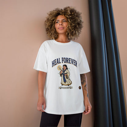 Heal Forever T-Shirt — Retro Saint Healing Graphic Tee