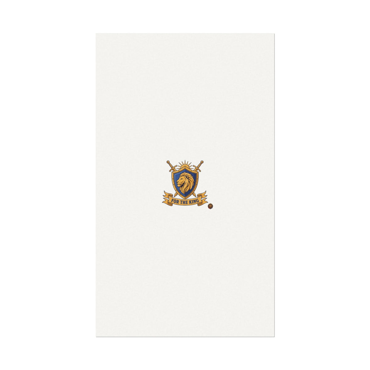 Lion Crest Watercolor Poster — 'Bow to the King' Matte Art Print