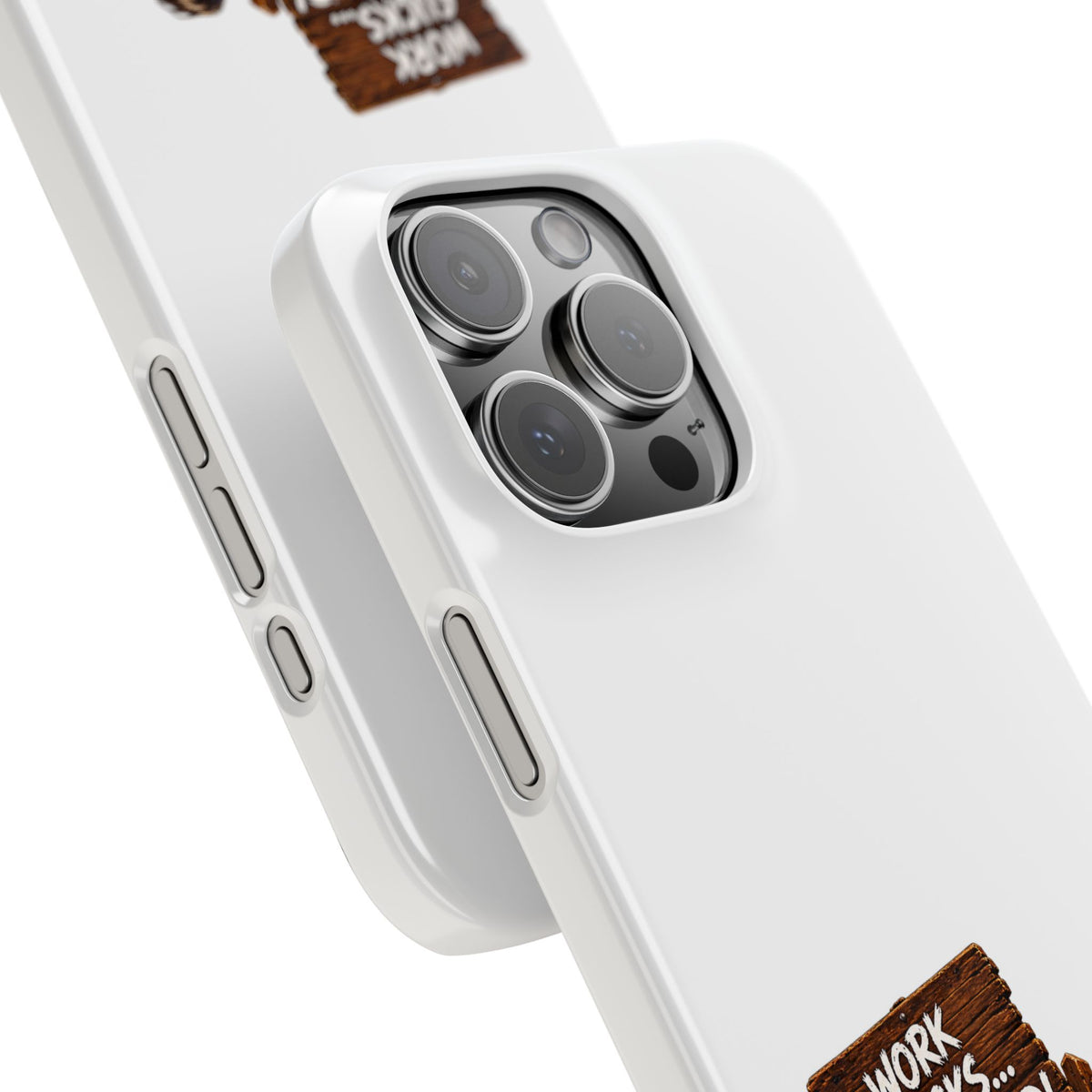 Slim Phone Case — "Work Sucks... Let’s Raid!" Gamer Orc 60 Forever Design