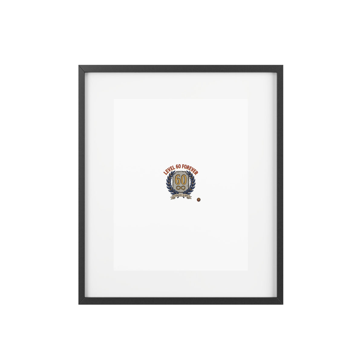 Level 60 Forever Framed Poster — 60th Birthday Vintage Crest Matte Print