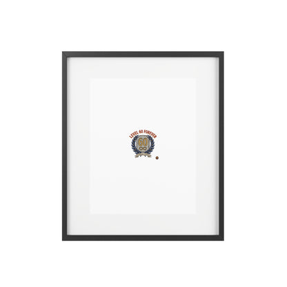 Level 60 Forever Framed Poster — 60th Birthday Vintage Crest Matte Print