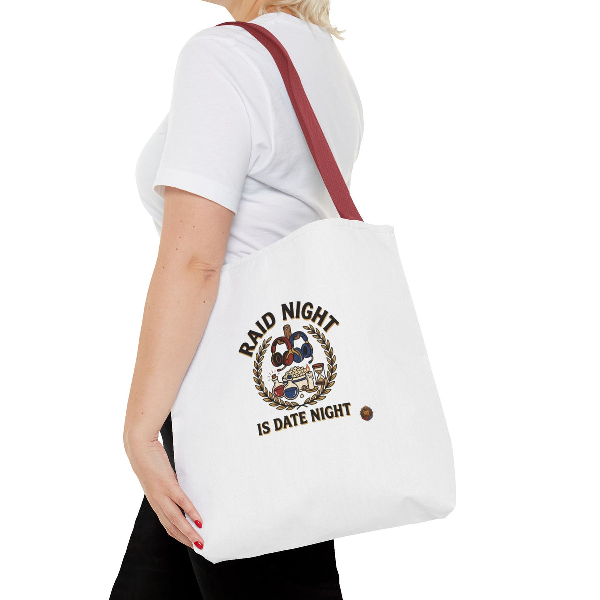Raid Night Is Date Night Tote Bag — Military Police Themed Canvas Tote