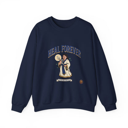 Heal Forever Sweatshirt — Vintage Saint Illustration Crewneck