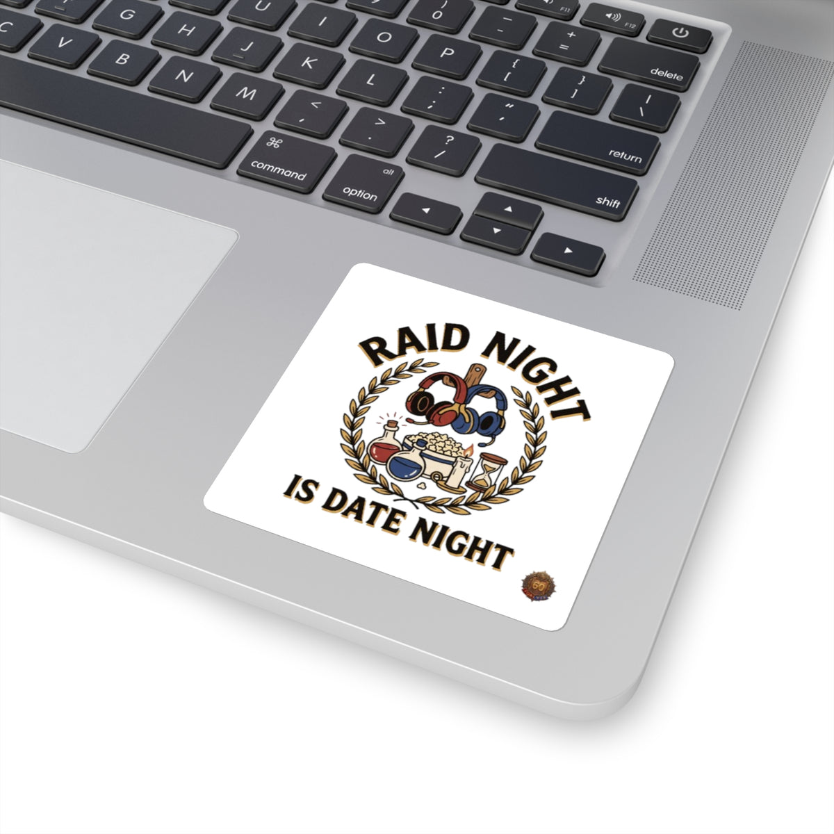 Sticker - "Raid Night Is Date Night" Gaming Couple Square Sticker