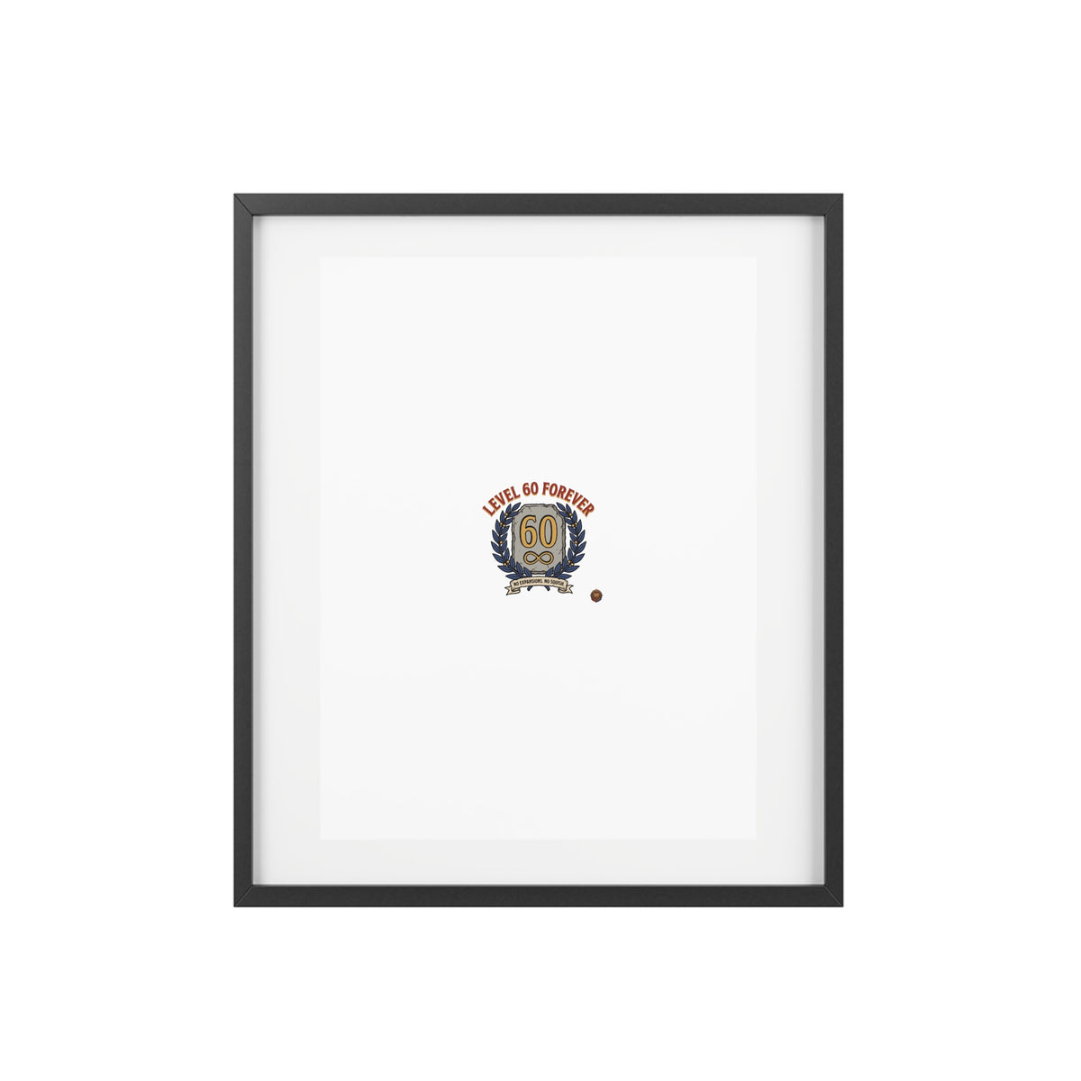 Level 60 Forever Framed Poster — 60th Birthday Vintage Crest Matte Print