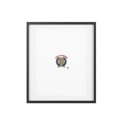 Level 60 Forever Framed Poster — 60th Birthday Vintage Crest Matte Print