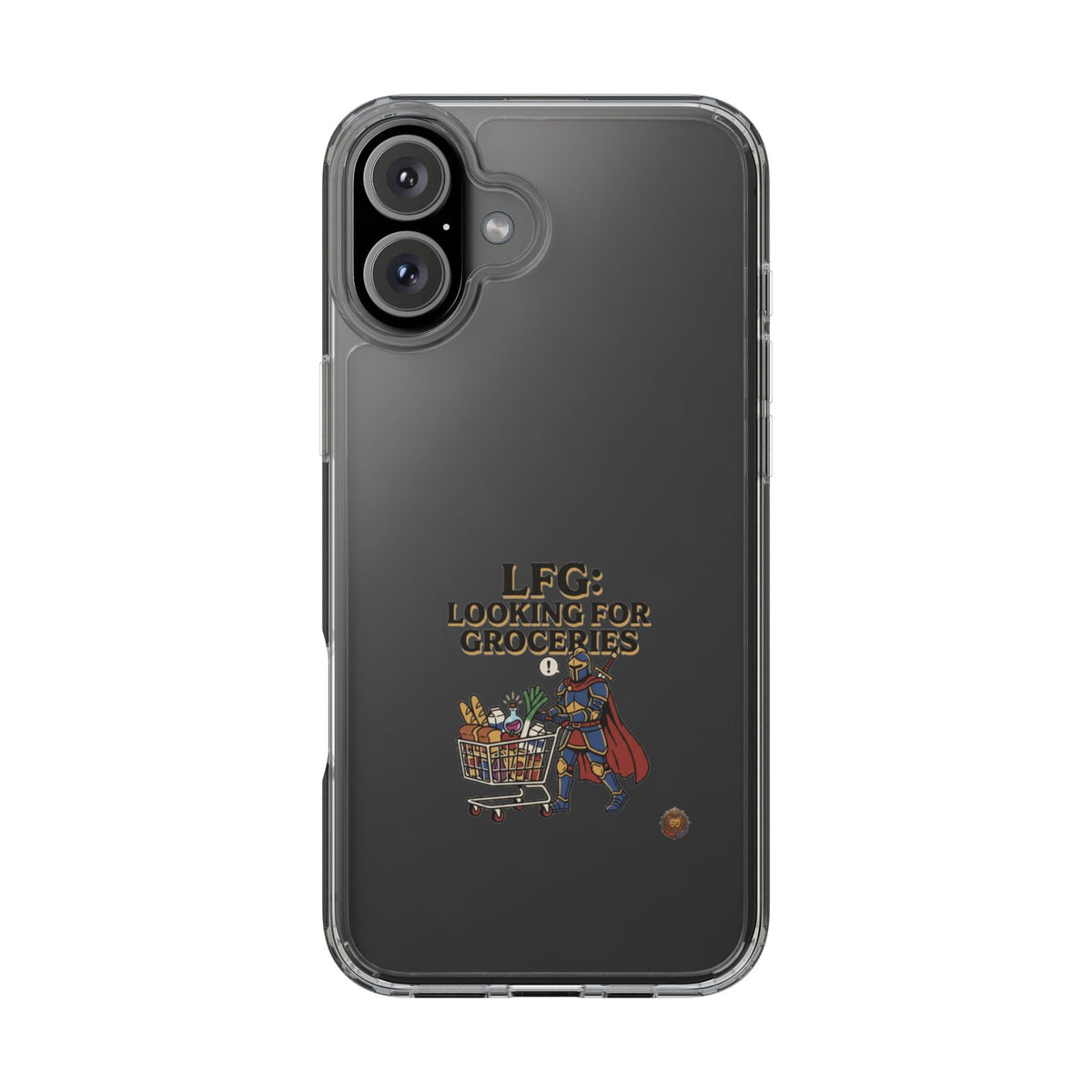 Clear Phone Case — “LFG: Looking For Groceries” Grocery Shopper Design