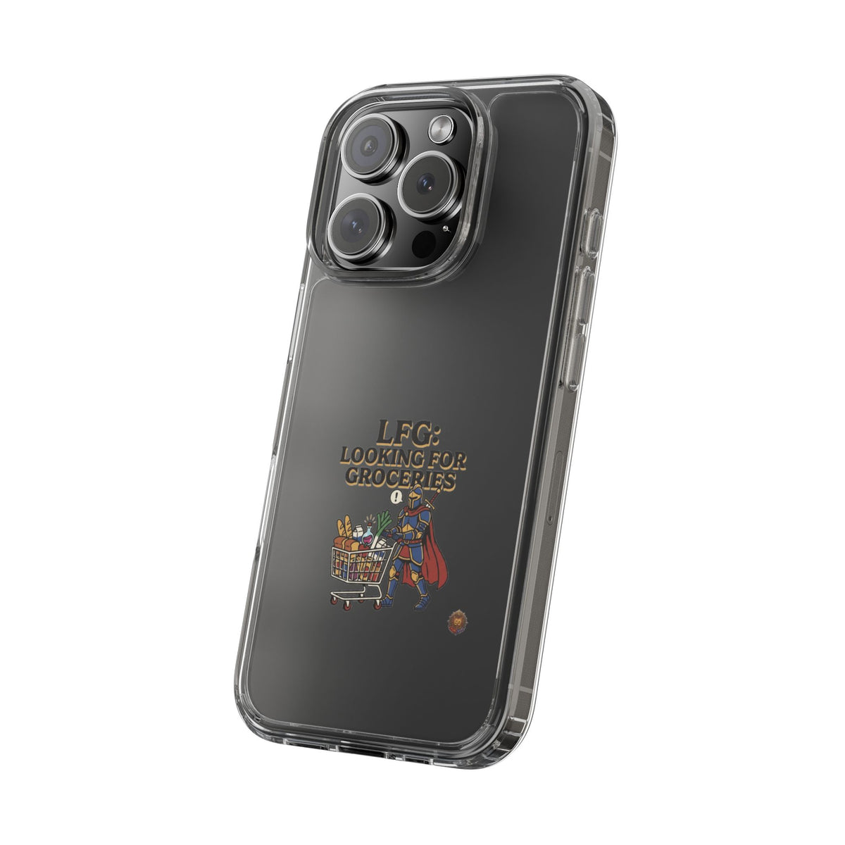 Clear Phone Case — “LFG: Looking For Groceries” Grocery Shopper Design