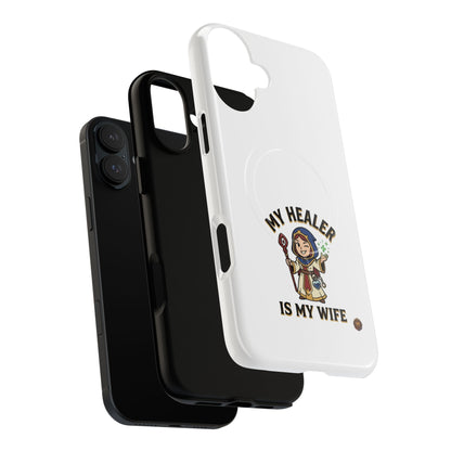 Phone Case — “My Healer Is My Wife” Cute RPG Healer Design, Tough Magnetic Protective Case