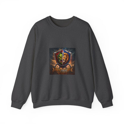 Fantasy Crest Crewneck Sweatshirt — "Forever" Shield Graphic