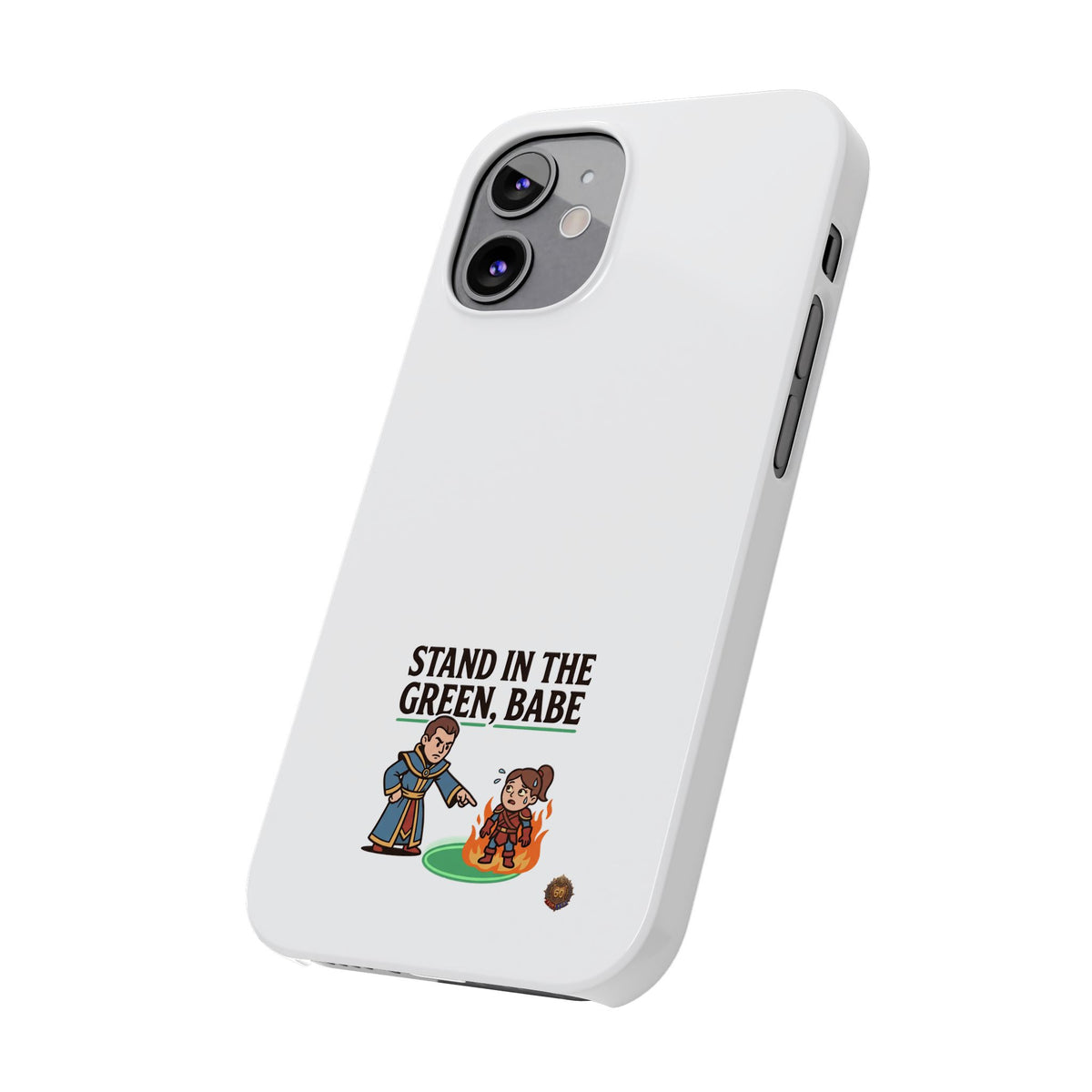 Stand in the Green, Babe Slim Phone Case — Funny Golf Cartoon Phone Cover