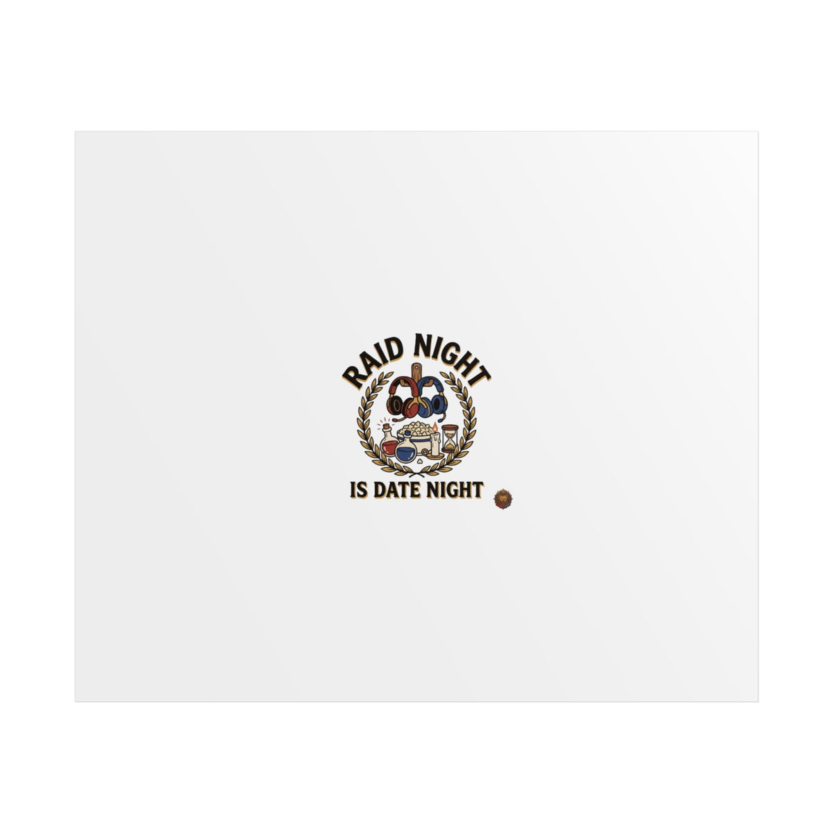 Poster – "Raid Night Is Date Night" Vintage Motorcycle Emblem
