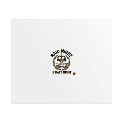 Poster – "Raid Night Is Date Night" Vintage Motorcycle Emblem