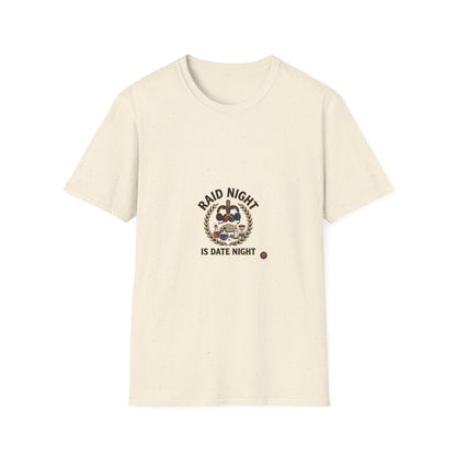 Raid Night Is Date Night T-Shirt — Military Skull Crest Graphic Tee