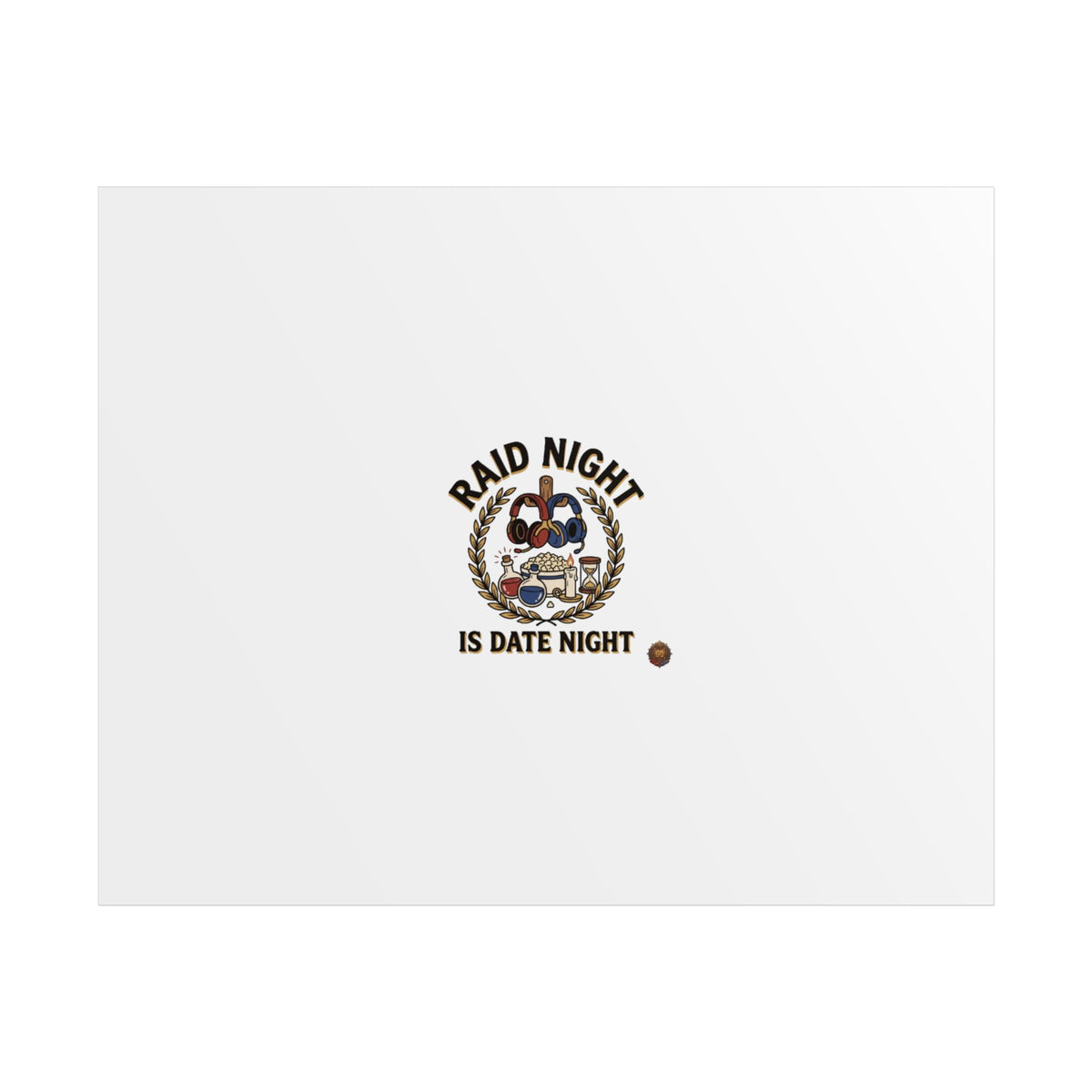 Poster – "Raid Night Is Date Night" Vintage Motorcycle Emblem