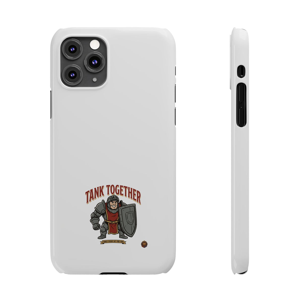 Slim Phone Case — "Tank Together" Medieval Tank Warrior Design