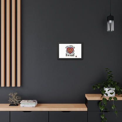 Framed Poster — "Still Level 60 In My Heart" 60th Birthday Retro Heart Print