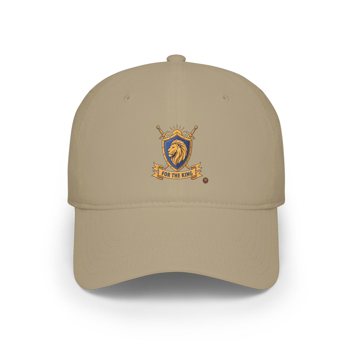 Lion Crest Cap — "For The King" Low Profile Baseball Hat