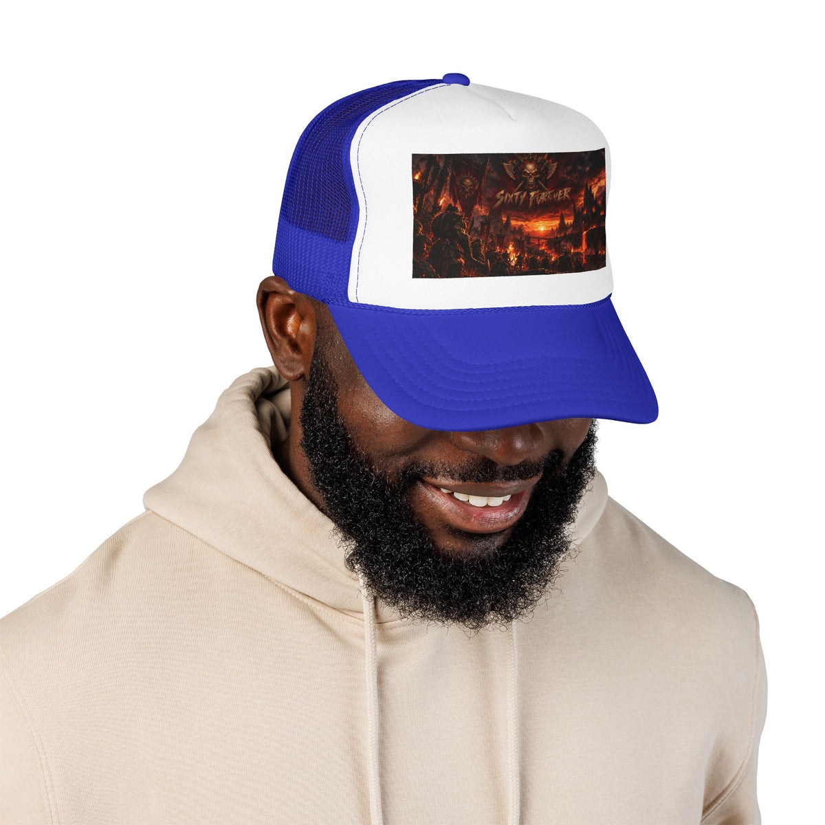 Foam Trucker Hat — Dark Fantasy 'Satanic' Apocalypse Graphic Cap