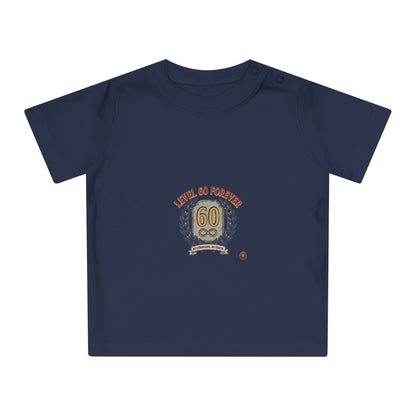 60th Birthday Baby T-Shirt — "Level 60 Forever" Retro Gamer Celebration Tee